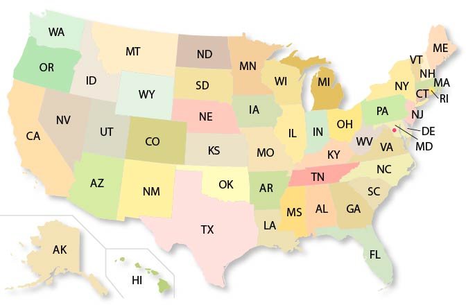 us states map